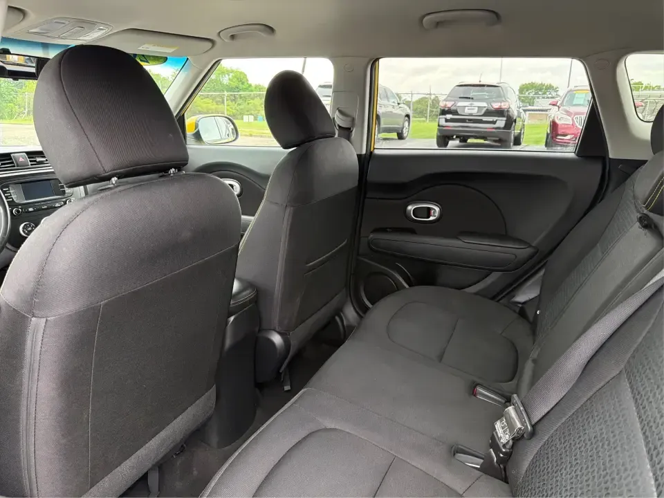 2016 Kia Soul + (KNDJP3A5XG7) with an 2L I-4 gasoline direct injection engine, 6A transmission, located at 401 Woodman Dr, Riverside, OH, 45431, (937) 908-9800, 39.760899, -84.123421 - Need a city-friendly ride that makes daily life easier-school drop-offs, a long commute to Wright-Patterson AFB, or quick weekend runs for coffee and groceries-without feeling like you're driving something ordinary? This 2016 Kia Soul + in Solar Yellow brings standout style, hatchback versatility, a - Photo#10