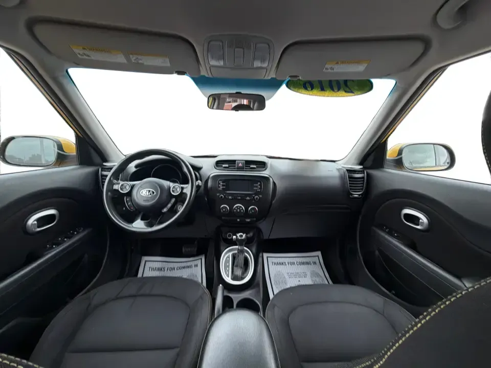 2016 Kia Soul + (KNDJP3A5XG7) with an 2L I-4 gasoline direct injection engine, 6A transmission, located at 401 Woodman Dr, Riverside, OH, 45431, (937) 908-9800, 39.760899, -84.123421 - Need a city-friendly ride that makes daily life easier-school drop-offs, a long commute to Wright-Patterson AFB, or quick weekend runs for coffee and groceries-without feeling like you're driving something ordinary? This 2016 Kia Soul + in Solar Yellow brings standout style, hatchback versatility, a - Photo#20