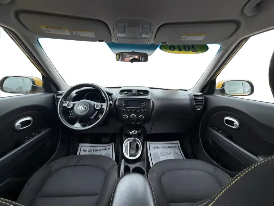 2016 Kia Soul + (KNDJP3A5XG7) with an 2L I-4 gasoline direct injection engine, 6A transmission, located at 401 Woodman Dr, Riverside, OH, 45431, (937) 908-9800, 39.760899, -84.123421 - Need a city-friendly ride that makes daily life easier-school drop-offs, a long commute to Wright-Patterson AFB, or quick weekend runs for coffee and groceries-without feeling like you're driving something ordinary? This 2016 Kia Soul + in Solar Yellow brings standout style, hatchback versatility, a - Photo#21