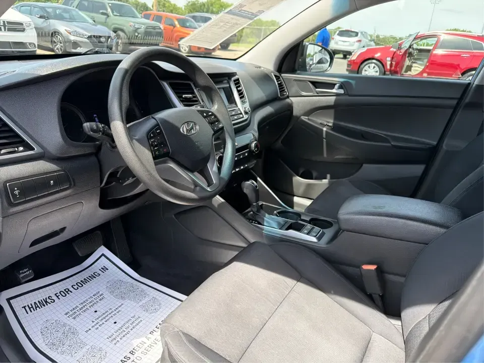 2016 Hyundai Tucson SE w/Preferred Package AWD (KM8J3CA41GU) with an 2.0L L4 DOHC 16V engine, 6A transmission, located at 401 Woodman Dr, Riverside, OH, 45431, (937) 908-9800, 39.760899, -84.123421 - Need an SUV that can handle Dayton-area commutes, rainy school drop-offs, and spontaneous weekend getaways without feeling oversized? This 2016 Hyundai Tucson SE w/Preferred Package AWD in eye-catching Caribbean Blue is built for real life-comfortable for daily drives, confident when the weather tur - Photo#9