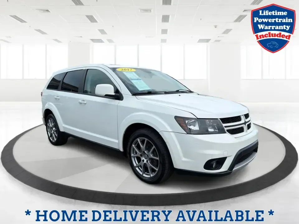 2017 Dodge Journey GT AWD (3C4PDDEG8HT) with an 3.6L V6 DOHC 24V engine, 6A transmission, located at 1951 S Dayton Lakeview Rd., New Carlisle, OH, 45344, (937) 908-9800, 39.890999, -84.050255 - Need one SUV that can handle school drop-offs, I-70 commutes, and spontaneous weekend getaways to Buck Creek State Park-without feeling cramped or underpowered? This 2017 Dodge Journey GT AWD in standout Vice White is built for real life in the Miami Valley, with three rows for up to 7 passengers, c - Photo#0