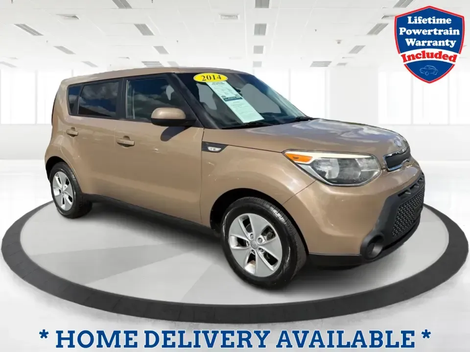 2014 Kia Soul Base (KNDJN2A29E7) with an 1.6L L4 DOHC 16V engine, located at 1951 S Dayton Lakeview Rd., New Carlisle, OH, 45344, (937) 908-9800, 39.890999, -84.050255 - Whether you're a commuter who wants an easy-to-park daily driver, a first-time buyer looking for a practical runabout, or a small family planning weekend trips from New Carlisle to Yellow Springs, this 2014 Kia Soul Base fits the lifestyle. With its tall seating position, flexible cargo space, and c- Photo#0