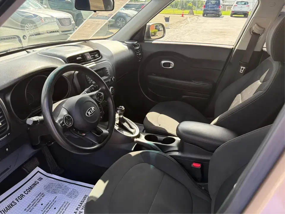 2014 Kia Soul Base (KNDJN2A29E7) with an 1.6L L4 DOHC 16V engine, located at 1951 S Dayton Lakeview Rd., New Carlisle, OH, 45344, (937) 908-9800, 39.890999, -84.050255 - Whether you're a commuter who wants an easy-to-park daily driver, a first-time buyer looking for a practical runabout, or a small family planning weekend trips from New Carlisle to Yellow Springs, this 2014 Kia Soul Base fits the lifestyle. With its tall seating position, flexible cargo space, and c- Photo#9