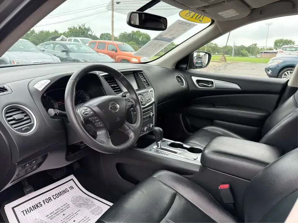 2018 Nissan Pathfinder S 2WD (5N1DR2MN4JC) with an 3.5L V6 DOHC 24V engine, CVT transmission, located at 880 E. National Road, Vandalia, OH, 45377, (937) 908-9800, 39.891918, -84.183594 - Need one SUV that can handle school drop-offs, a long I75 commute, and a weekend road trip with the whole crew? This 2018 Nissan Pathfinder S 2WD is built for real life in Vandalia, with three rows of seating for up to 7 passengers, flexible cargo space, and the kind of comfort and tech that makes e- Photo#9