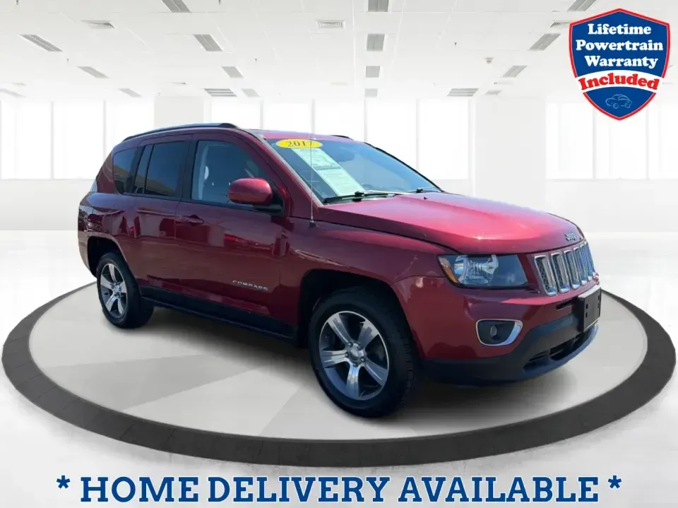 2017 Jeep Compass Latitude FWD (1C4NJCEB2HD) with an 2.4L L4 DOHC 16V engine, CVT transmission, located at 4508 South Dixie Dr, Moraine, OH, 45439, (937) 908-9800, 39.689976, -84.218452 - Weekend plans, daily commutes, and quick getaways around the Miami Valley feel easier when you've got a compact SUV that's comfortable, efficient, and ready for real life. This **2017 Jeep Compass Latitude FWD** in eye-catching **Deep Cherry Red Crystal Pearlcoat** is a smart fit for drivers who wan - Photo#0
