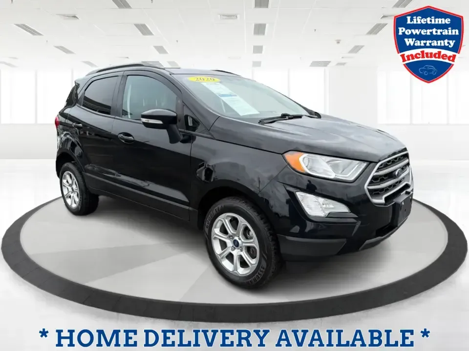 2020 Ford EcoSport SE AWD (MAJ6S3GL0LC) with an 2.0L L4 DOHC 16V engine, 6A transmission, located at 880 E. National Road, Vandalia, OH, 45377, (937) 908-9800, 39.891918, -84.183594 - Need a do-it-all crossover that fits city life during the week and spontaneous road trips on the weekend? This 2020 Ford EcoSport SE AWD in Shadow Black is sized perfectly for tight parking lots and busy schedules, yet confident enough for rainy commutes, winter errands, and getaway drives with room- Photo#0