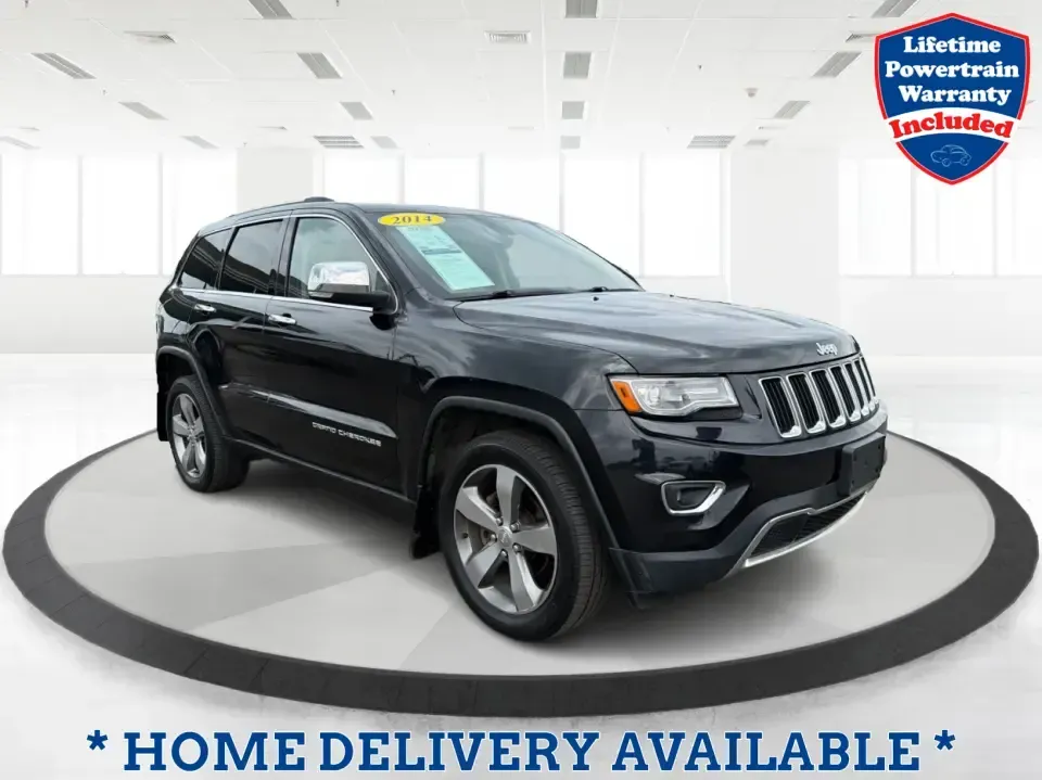 2014 Jeep Grand Cherokee Limited 4WD (1C4RJFBG8EC) with an 3.6L V6 DOHC 24V engine, 5-Speed Automatic transmission, located at 8750 N County Rd 25A, Piqua, OH, 45356, (937) 908-9800, 40.164391, -84.232513 - Need one SUV that can handle weekday commuting up I75, school drop-offs around Piqua, and spontaneous weekend getaways to the Great Miami River trails? This 2014 Jeep Grand Cherokee Limited 4WD brings the confident, all-season versatility Jeep is known for-wrapped in a sharp Brilliant Black Crystal- Photo#0