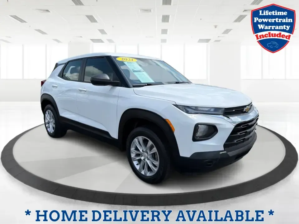 2021 Chevrolet Trailblazer LS (KL79MMS20MB) with an ECOTEC 1.2L I-3 gasoline direct injection engine, Continuously Variable Transmission (CVT) transmission, located at 4508 South Dixie Dr, Moraine, OH, 45439, (937) 908-9800, 39.689976, -84.218452 - Need a smart, city-friendly SUV for the daily commute down South Dixie Drive, quick errands near the Dayton Mall, and weekend escapes to Carillon Historical Park or Riverscape MetroPark? This 2021 Chevrolet Trailblazer LS in Summit White brings the right mix of practicality, modern safety tech, and- Photo#0
