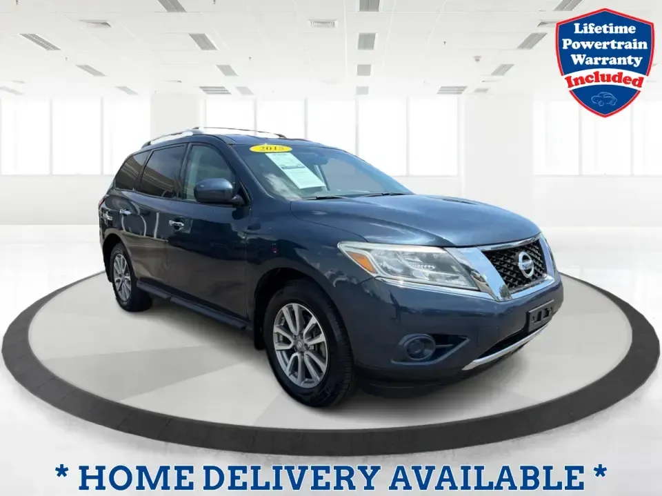2015 Nissan Pathfinder S (5N1AR2MM9FC) with an 3.5L V-6 DOHC engine, located at 1099 N County Rd 25A , Troy, OH, 45373, (937) 908-9800, 40.057079, -84.212883 - Need one vehicle that can handle weekday school runs, a long I75 commute, and a spontaneous weekend escape to Charleston Falls Preserve? This 2015 Nissan Pathfinder S in Arctic Blue Metallic is a versatile 3-row crossover built for real-life Ohio driving-roomy for growing families, comfortable for r- Photo#0