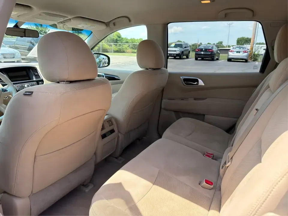 2015 Nissan Pathfinder S (5N1AR2MM9FC) with an 3.5L V-6 DOHC engine, located at 1099 N County Rd 25A , Troy, OH, 45373, (937) 908-9800, 40.057079, -84.212883 - Need one vehicle that can handle weekday school runs, a long I75 commute, and a spontaneous weekend escape to Charleston Falls Preserve? This 2015 Nissan Pathfinder S in Arctic Blue Metallic is a versatile 3-row crossover built for real-life Ohio driving-roomy for growing families, comfortable for r- Photo#10
