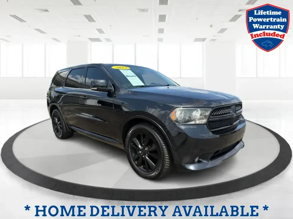 2013 Dodge Durango R/T AWD (1C4SDJCT3DC) with an 5.7L V8 OHV 16V engine, 5-Speed Automatic transmission, located at 1230 East Main St, Xenia, OH, 45385, (937) 908-9800, 39.688026, -83.910172 - Load up the crew, cue the playlist, and point the hood toward the next weekend getaway-this 2013 Dodge Durango R/T AWD is built for families and adventure-seekers who want V8 muscle, three-row space, and all-weather confidence for life in and around Xenia. Whether you're shuttling kids to practice,- Photo#0