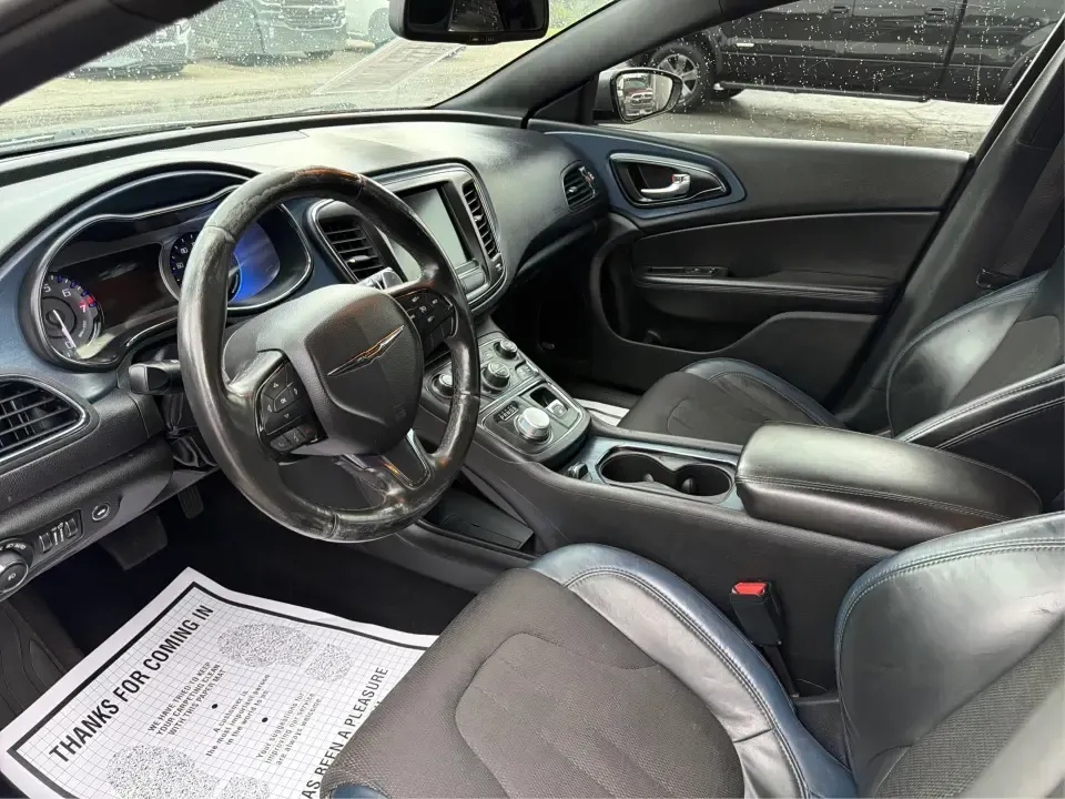 2015 Chrysler 200 S (1C3CCCBGXFN) with an 3.6L V6 DOHC 24V FFV engine, 9-Speed Automatic transmission, located at 8750 N County Rd 25A, Piqua, OH, 45356, (937) 908-9800, 40.164391, -84.232513 - Need a comfortable, stylish sedan for daily commutes up I75, quick school drop-offs, and easy weekend getaways to Troy, Sidney, or a stroll through downtown Piqua? This 2015 Chrysler 200 S is a practical, good-looking choice for drivers who want V6 power, modern tech, and a refined cabin-all in a fi- Photo#9