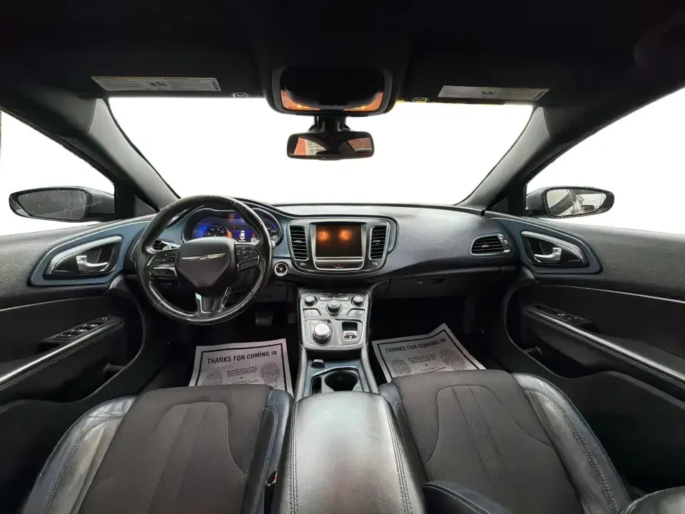 2015 Chrysler 200 S (1C3CCCBGXFN) with an 3.6L V6 DOHC 24V FFV engine, 9-Speed Automatic transmission, located at 8750 N County Rd 25A, Piqua, OH, 45356, (937) 908-9800, 40.164391, -84.232513 - Need a comfortable, stylish sedan for daily commutes up I75, quick school drop-offs, and easy weekend getaways to Troy, Sidney, or a stroll through downtown Piqua? This 2015 Chrysler 200 S is a practical, good-looking choice for drivers who want V6 power, modern tech, and a refined cabin-all in a fi- Photo#21