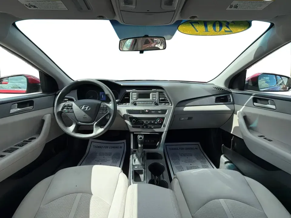 2017 Hyundai Sonata SE (5NPE24AF8HH) with an 2.4L L4 DOHC 16V engine, 7A transmission, located at 1099 N County Rd 25A , Troy, OH, 45373, (937) 908-9800, 40.057079, -84.212883 - Need a reliable, comfortable sedan for the daily drive from Troy to Dayton, school drop-offs, or quick weekend getaways to Charleston Falls Preserve? This red 2017 Hyundai Sonata Base is built for real life-easy to park downtown near the Miami County Courthouse, smooth on I75, and efficient enough f - Photo#19