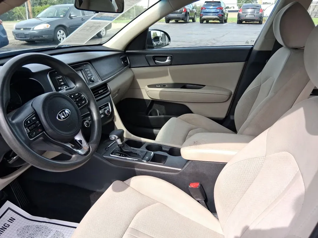 2016 Kia Optima LX (5XXGT4L36GG) with an Theta II 2.4L I-4 gasoline direct injection engine, located at 1184 Kauffman Ave, Fairborn, OH, 45324, (937) 908-9800, 39.807072, -84.030914 - 2016 Kia Optima LX - Photo#9