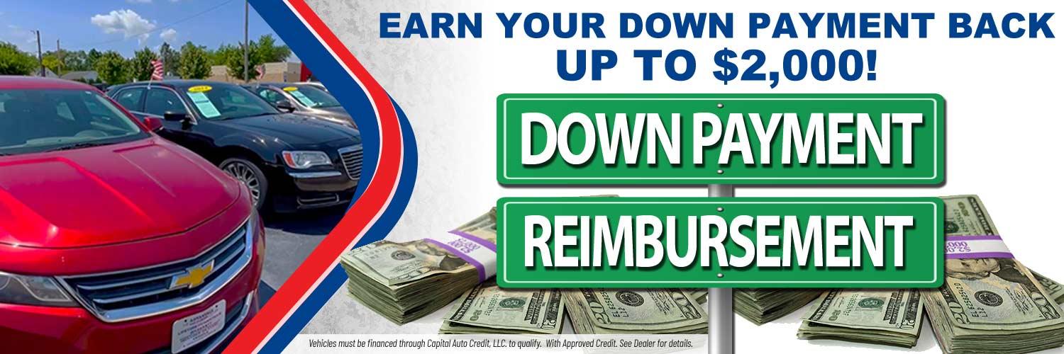 Advantage Car and Credit - Down Payment Reimbursement*